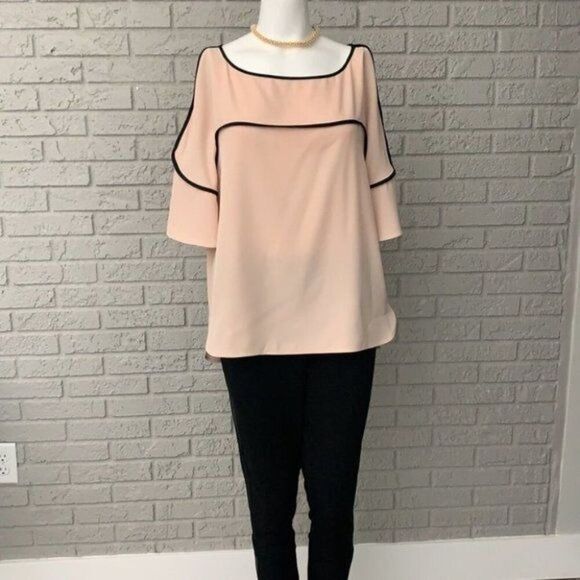 Calvin Klein Modern Essential Women Blush Hi-Low Blouse Size M NWT - Picture 2 of 12